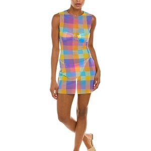 Weworewhat gingham muscle tank dress